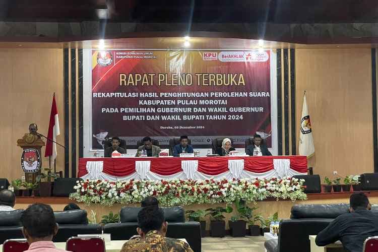 Hasil Pleno KPU, Pasangan Rusli-Rio Menang Telak di Pilkada Morotai 2024